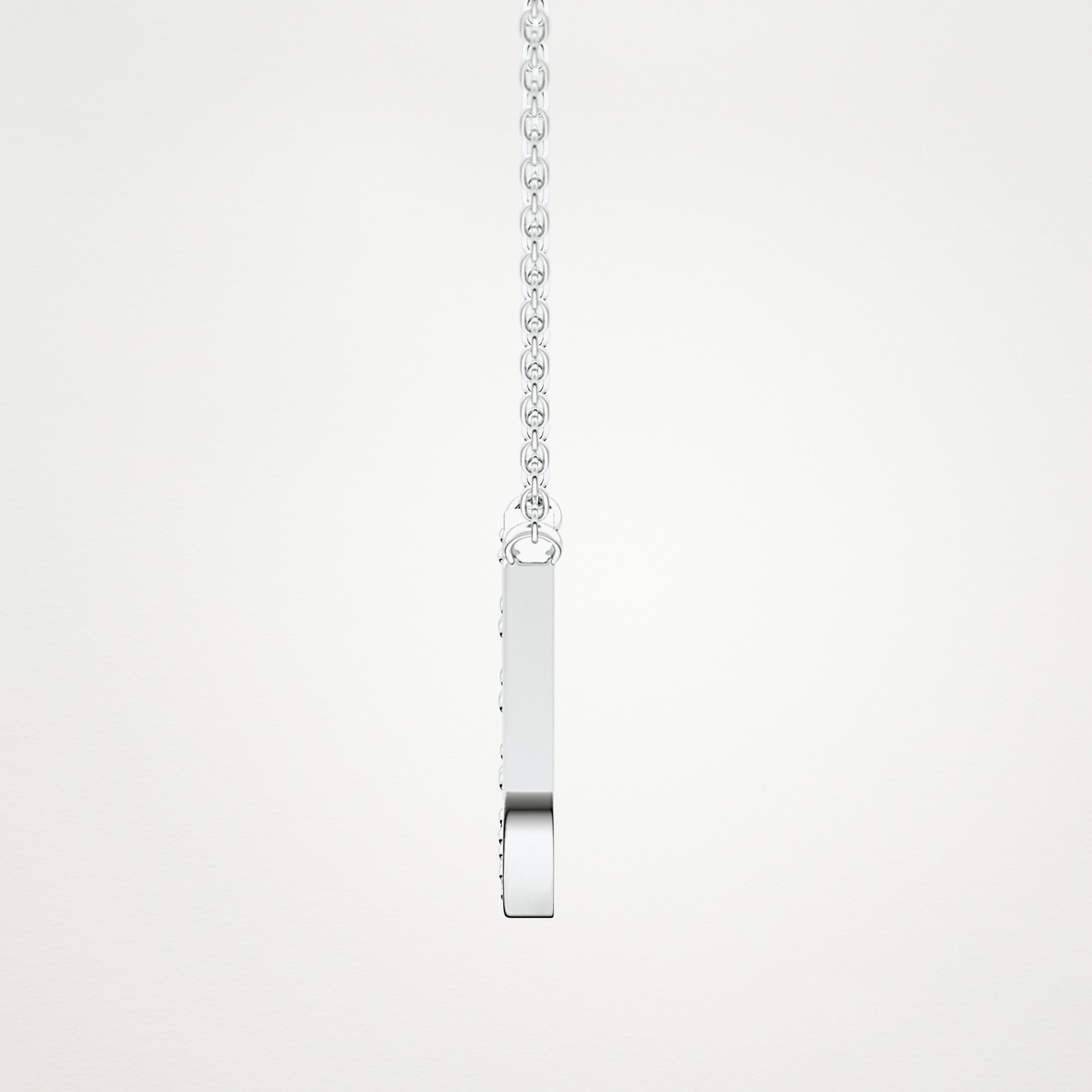 0.26 TCW Round Lab Grown Diamond U Initial Pendant Necklace