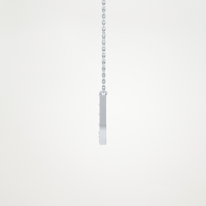 0.26 TCW Round Lab Grown Diamond U Initial Pendant Necklace