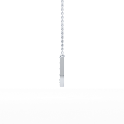 0.26 TCW Round Lab Grown Diamond U Initial Pendant Necklace
