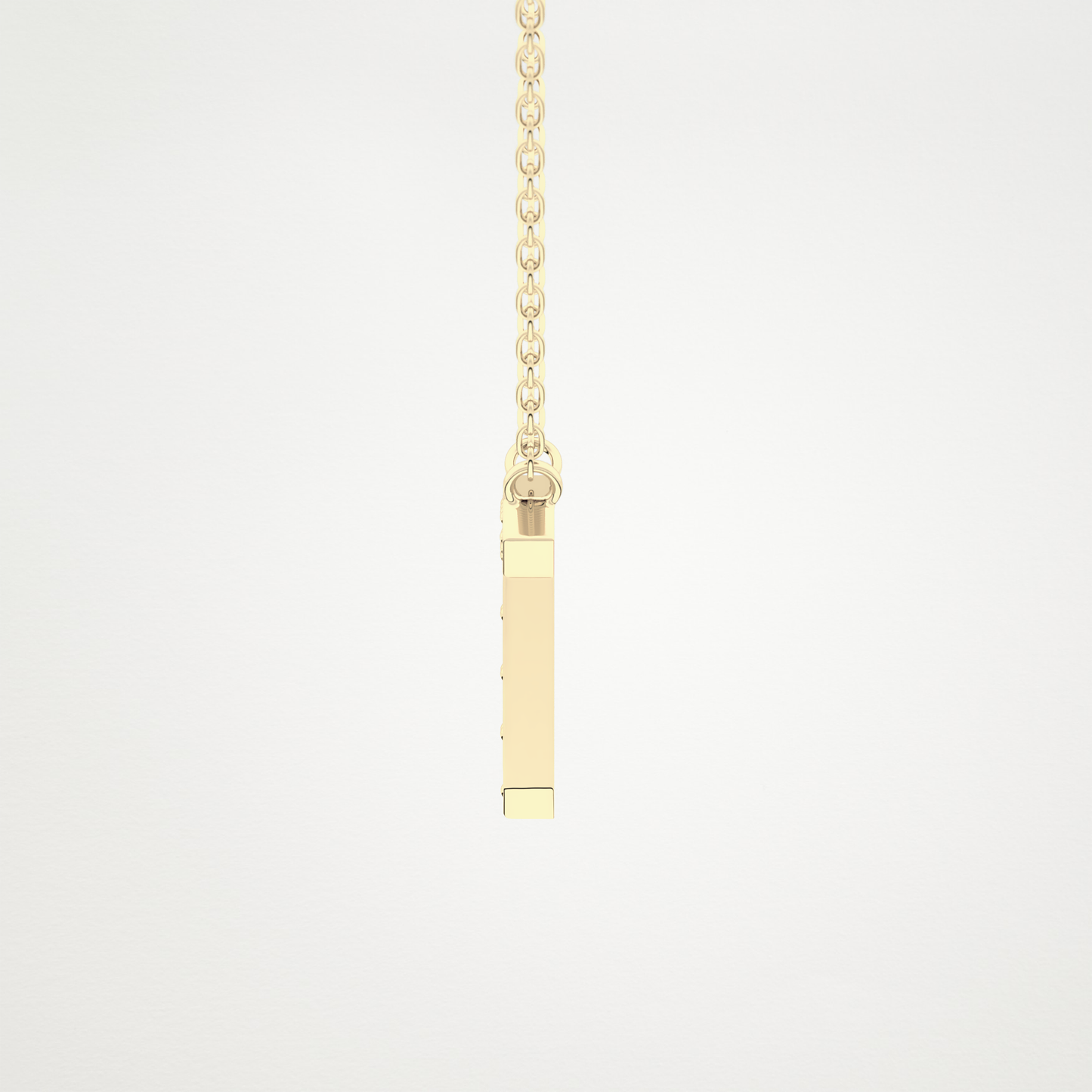 0.17 TCW Round Lab Grown Diamond T Initial Pendant Necklace