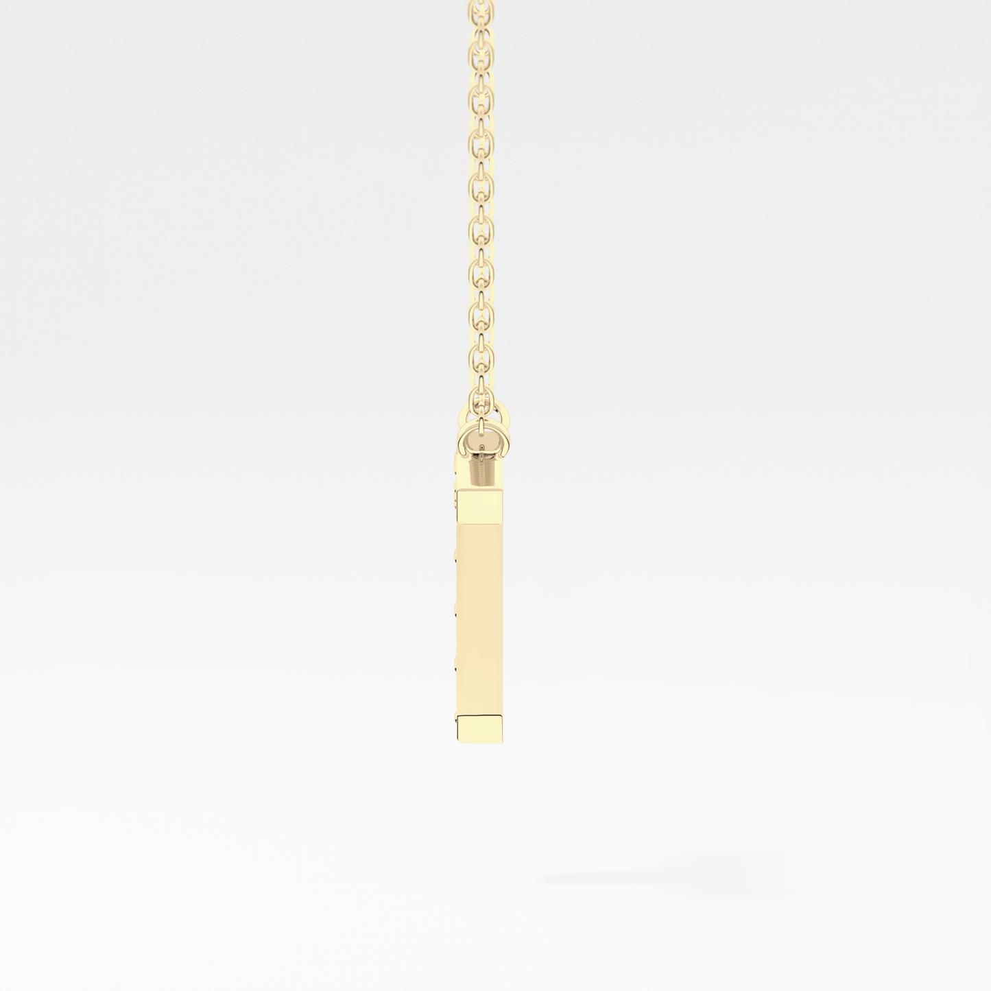 0.17 TCW Round Lab Grown Diamond T Initial Pendant Necklace