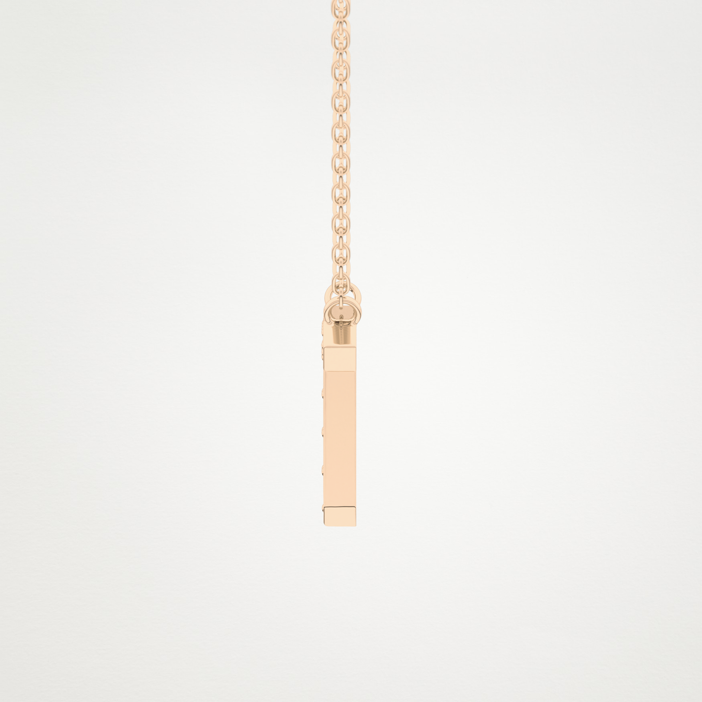 0.17 TCW Round Lab Grown Diamond T Initial Pendant Necklace