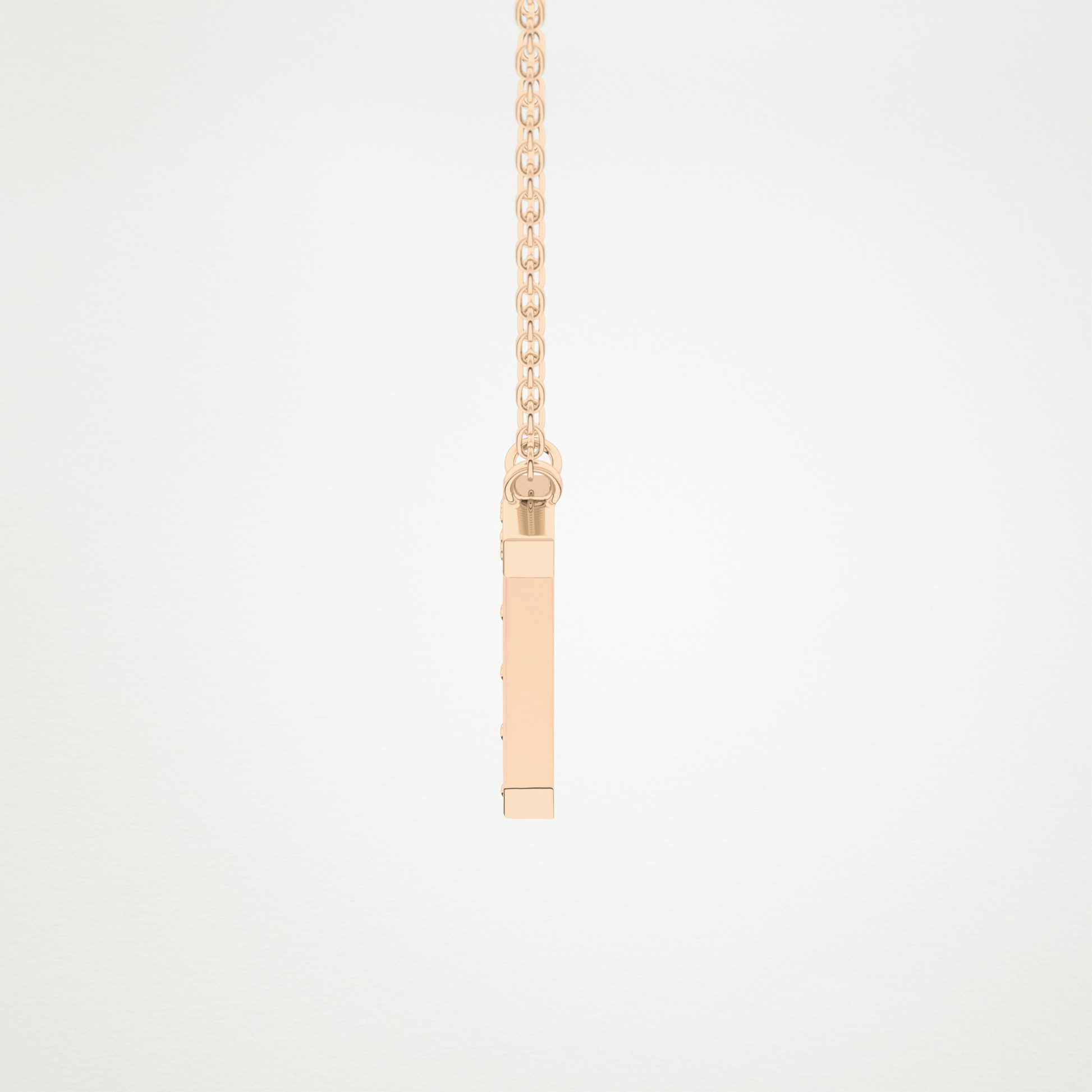 0.17 TCW Round Lab Grown Diamond T Initial Pendant Necklace