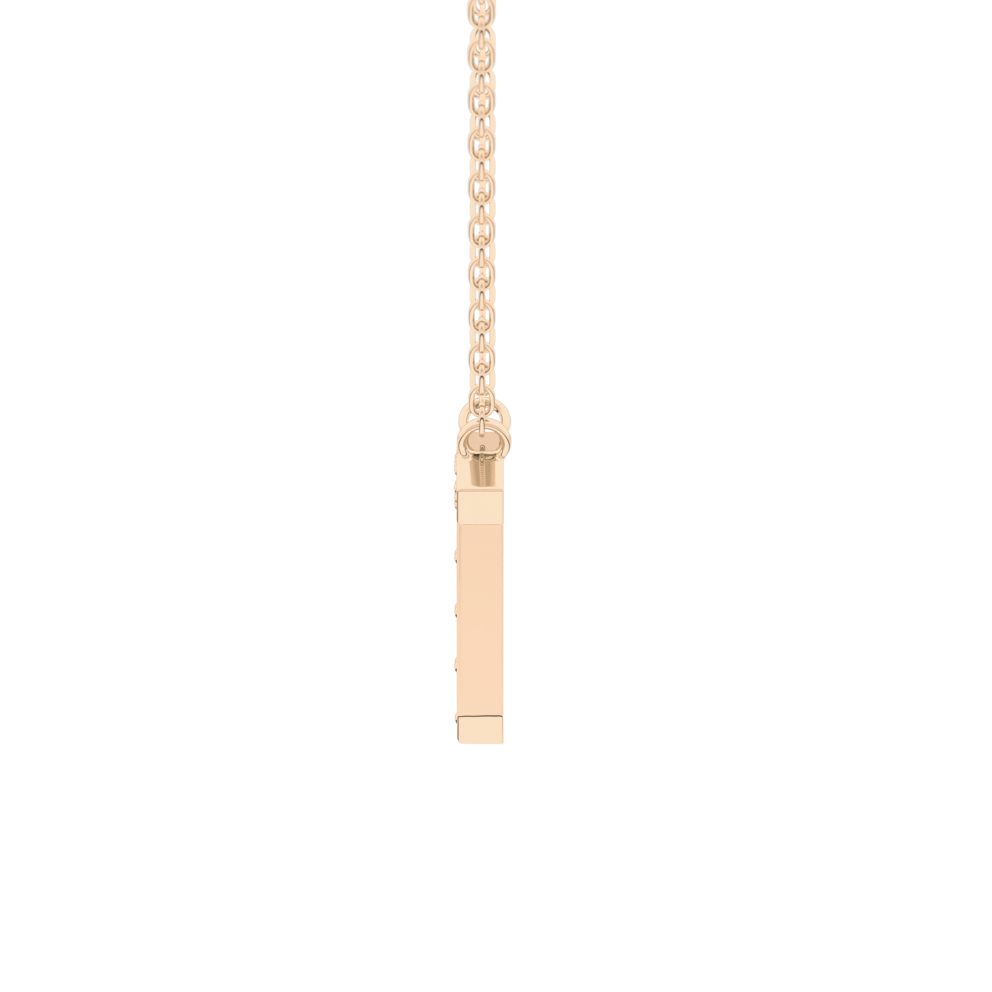 0.17 TCW Round Lab Grown Diamond T Initial Pendant Necklace