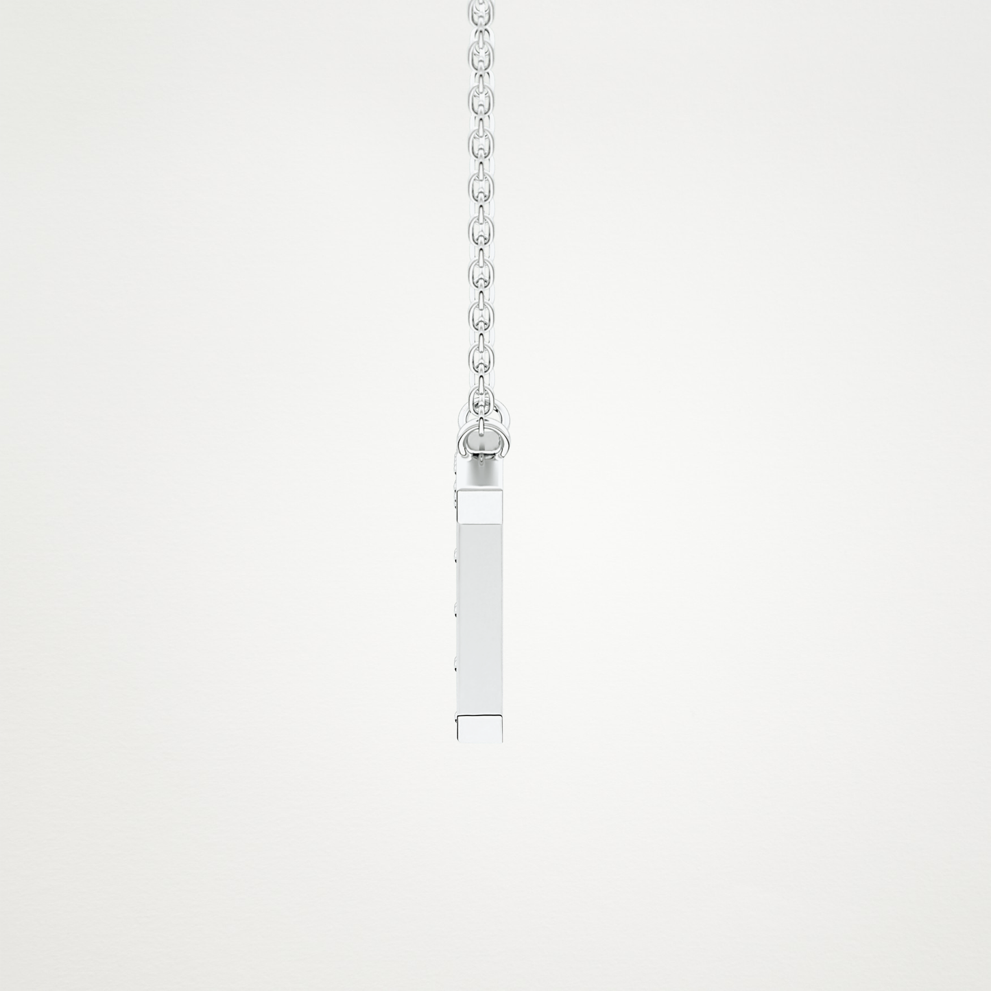 0.17 TCW Round Lab Grown Diamond T Initial Pendant Necklace