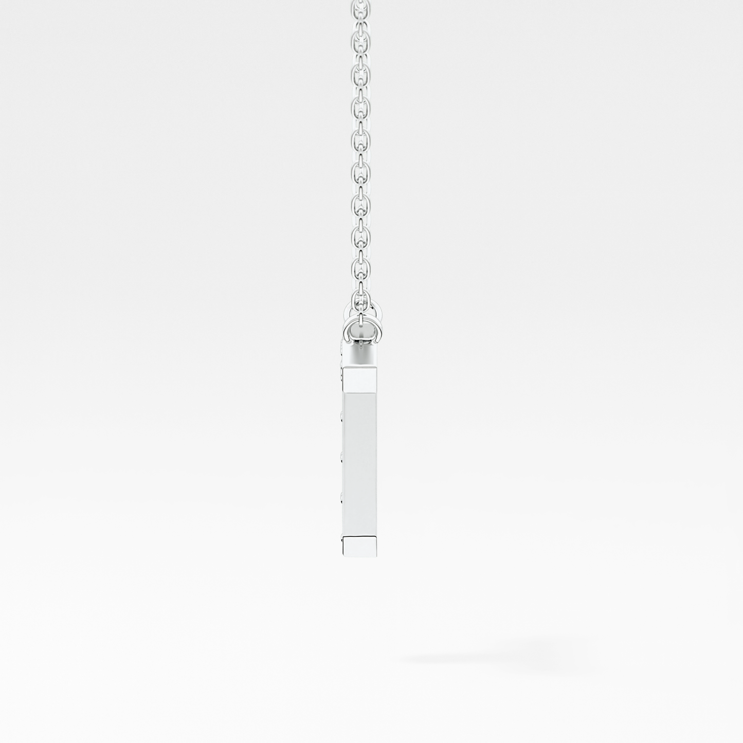 0.17 TCW Round Lab Grown Diamond T Initial Pendant Necklace