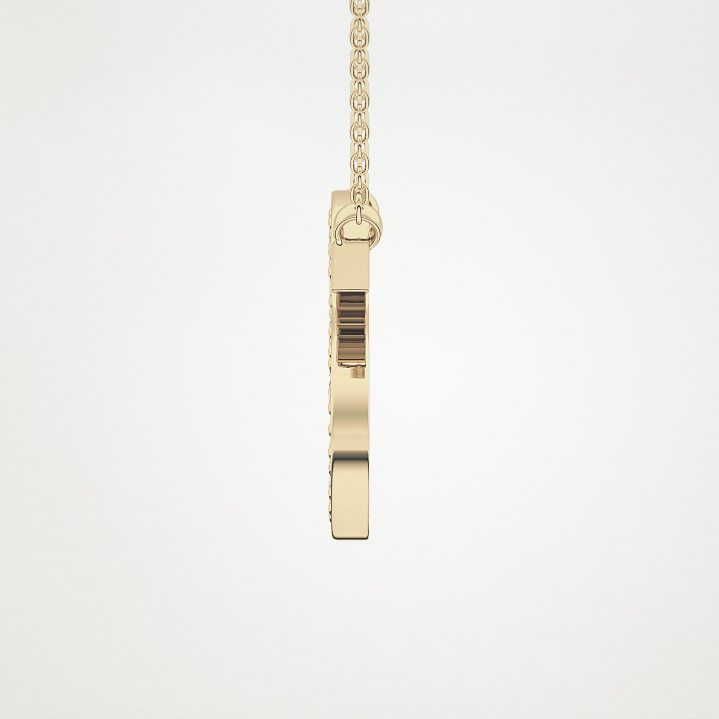 0.77 TCW Round Lab Grown Diamond S Initial Pendant Necklace