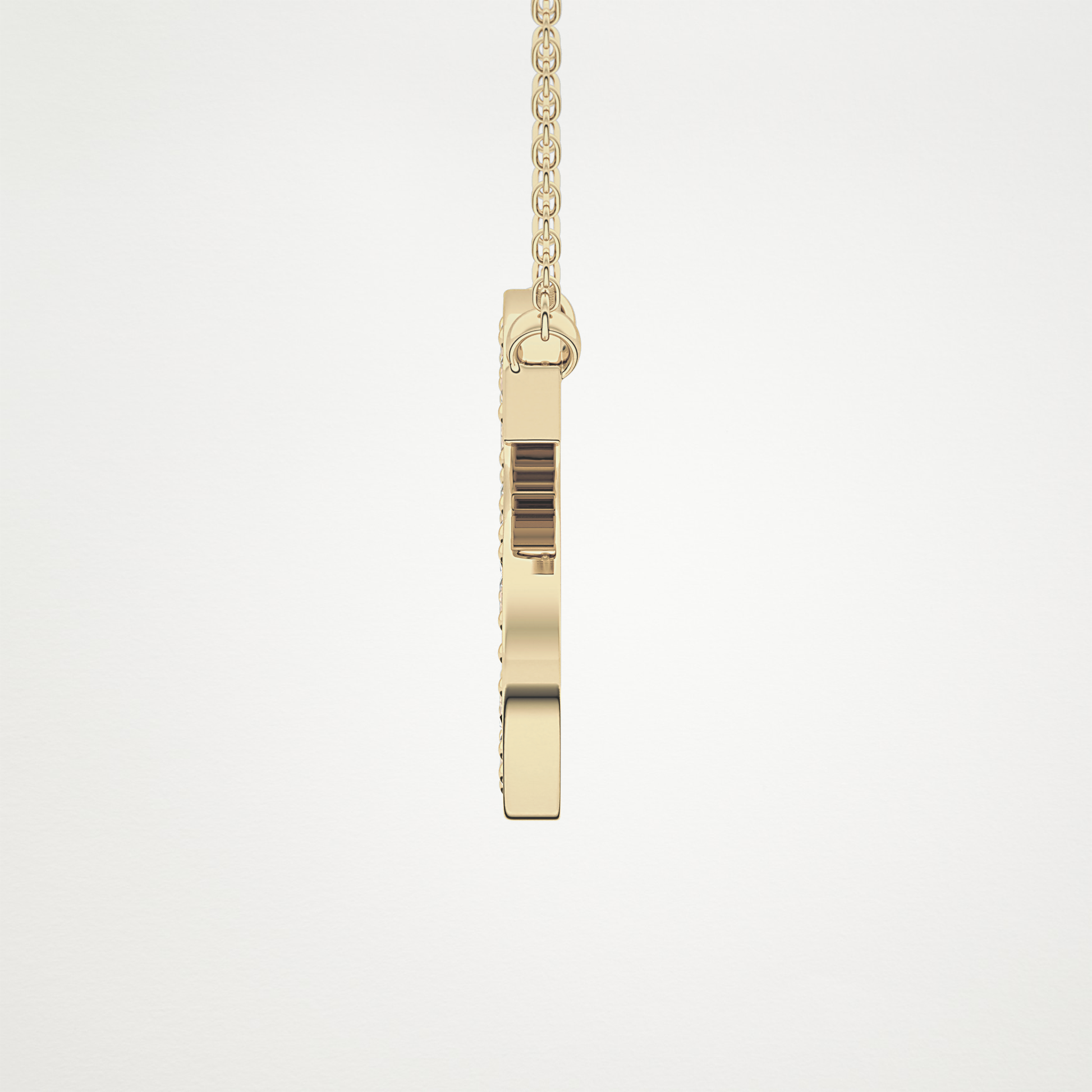 0.77 TCW Round Lab Grown Diamond S Initial Pendant Necklace