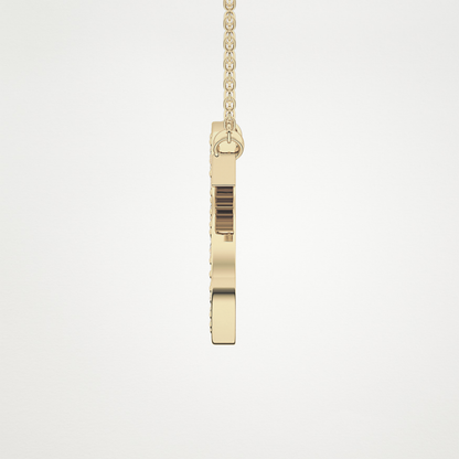 0.77 TCW Round Lab Grown Diamond S Initial Pendant Necklace