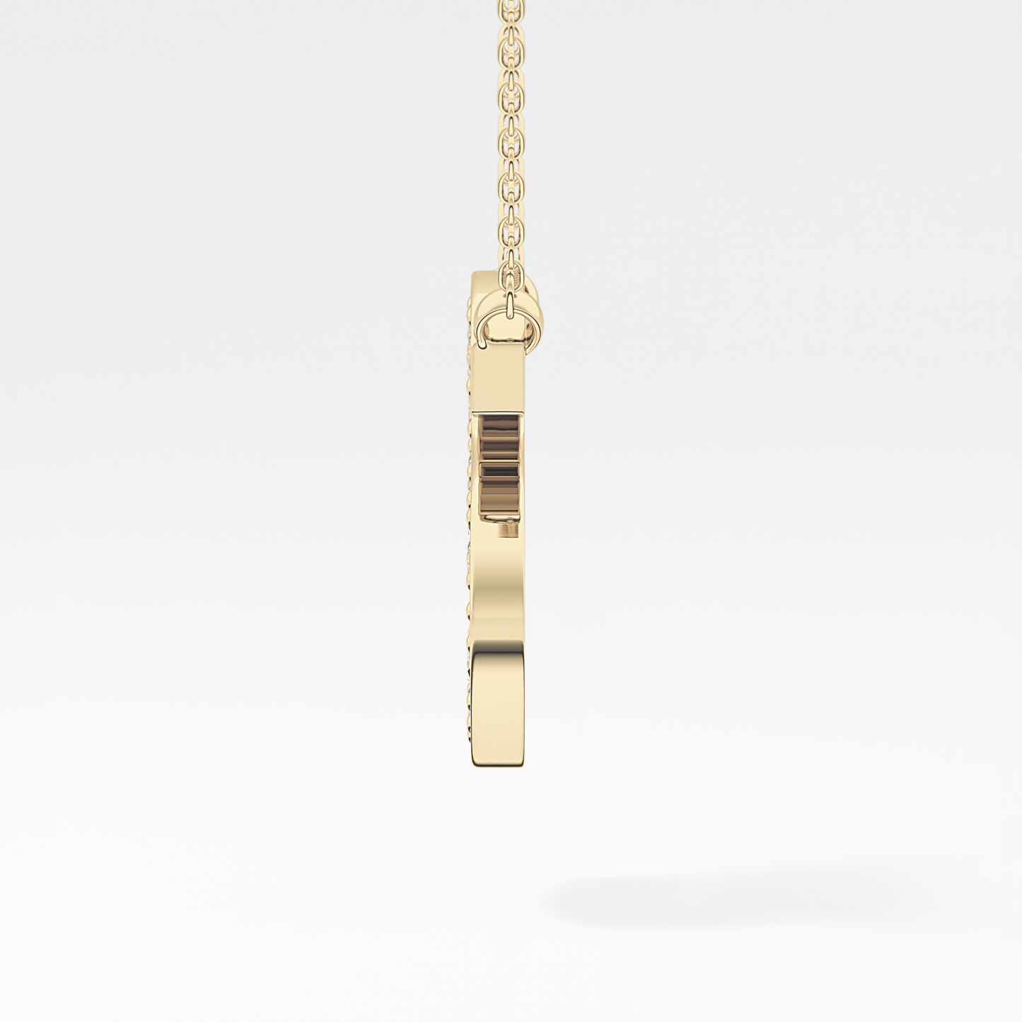 0.77 TCW Round Lab Grown Diamond S Initial Pendant Necklace
