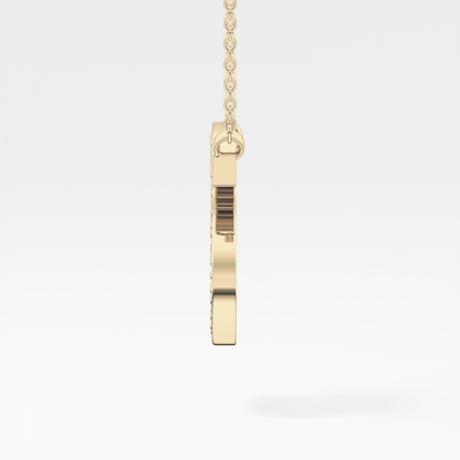0.77 TCW Round Lab Grown Diamond S Initial Pendant Necklace