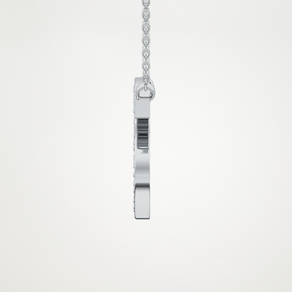 0.77 TCW Round Lab Grown Diamond S Initial Pendant Necklace