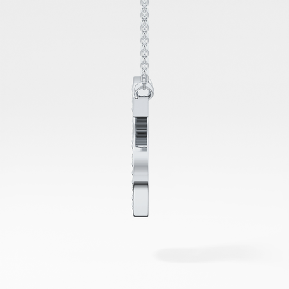 0.77 TCW Round Lab Grown Diamond S Initial Pendant Necklace