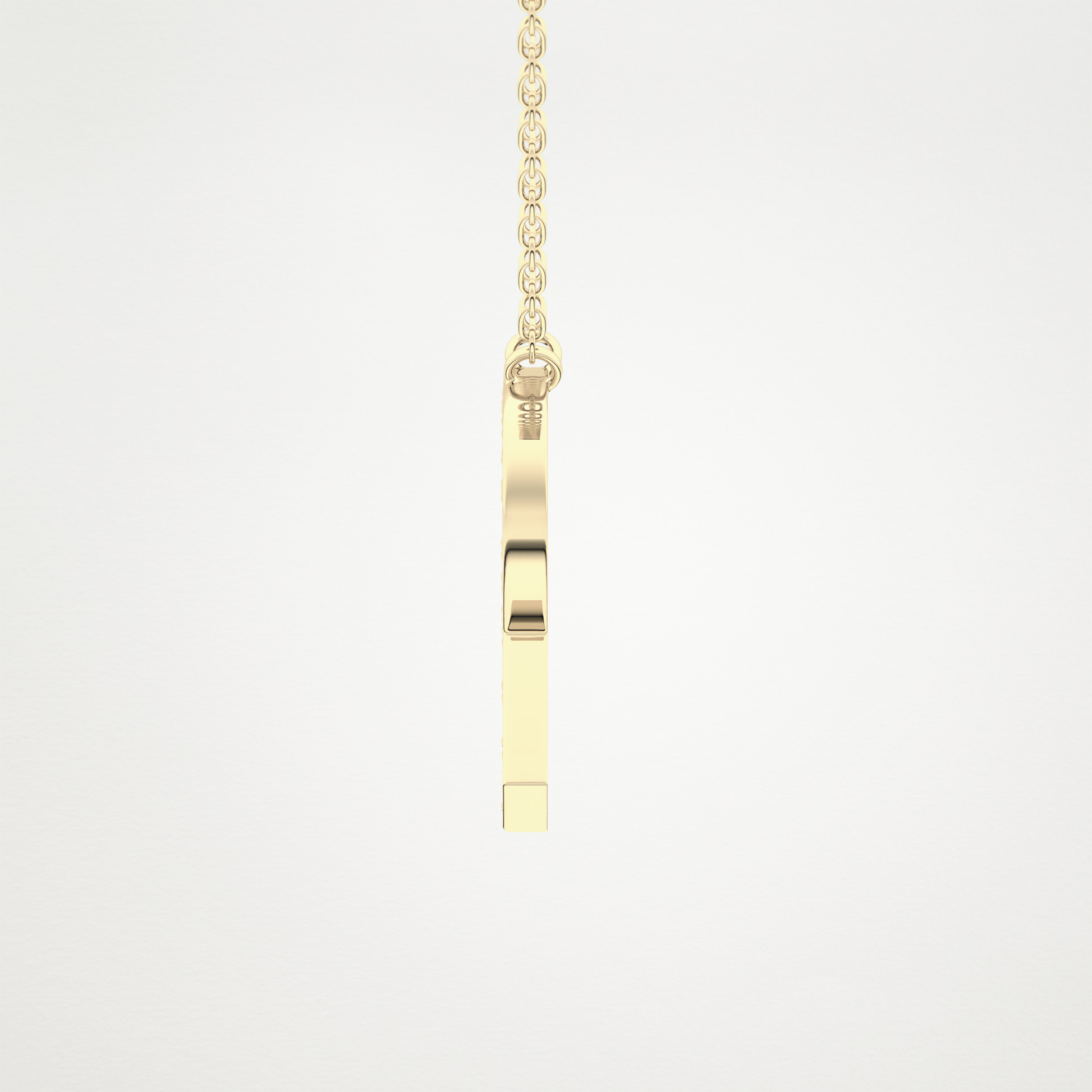 0.348 TCW Round Lab Grown Diamond R Initial Pendant Necklace