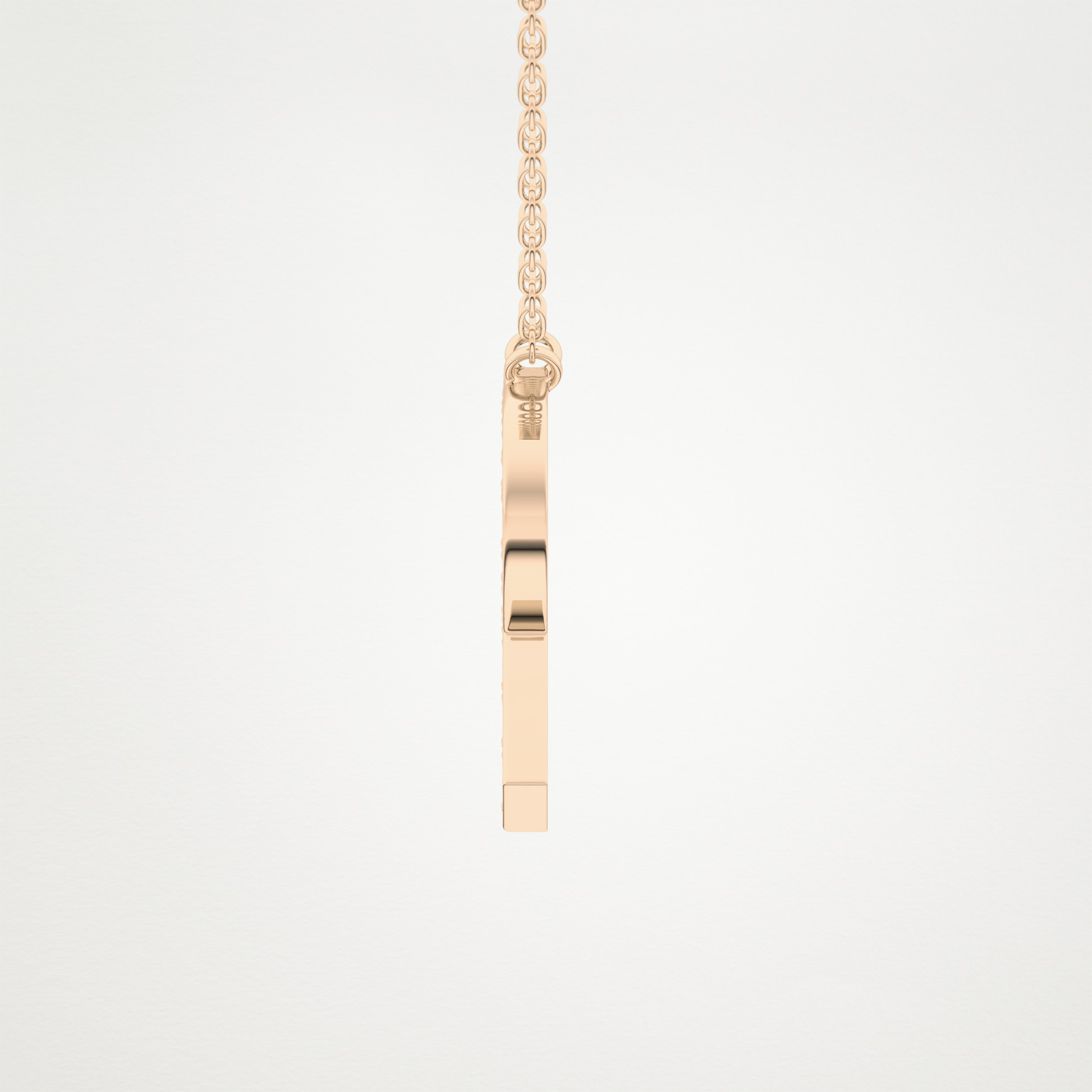 0.348 TCW Round Lab Grown Diamond R Initial Pendant Necklace