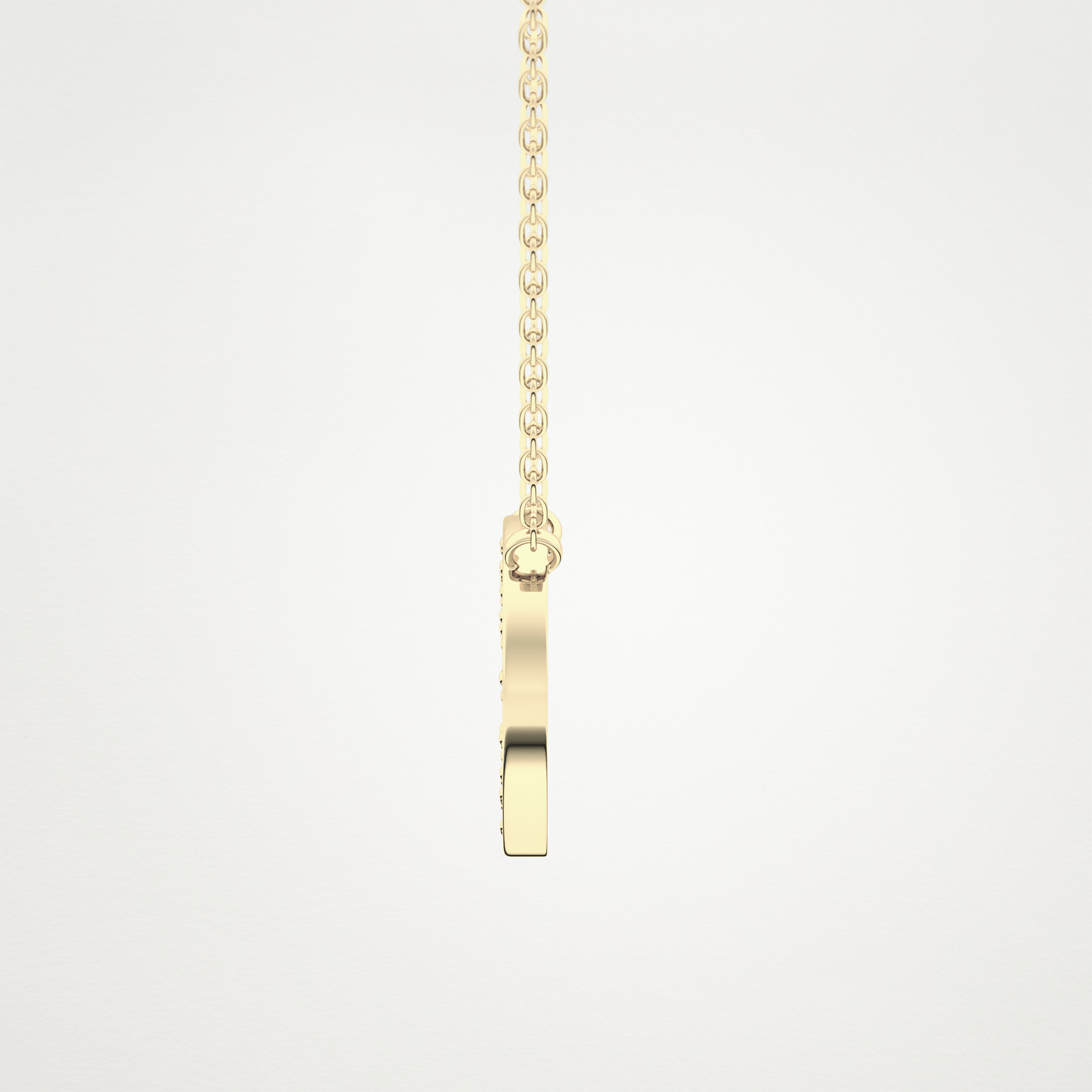 0.22 TCW Round Lab Grown Diamond O Initial Shaped Necklace