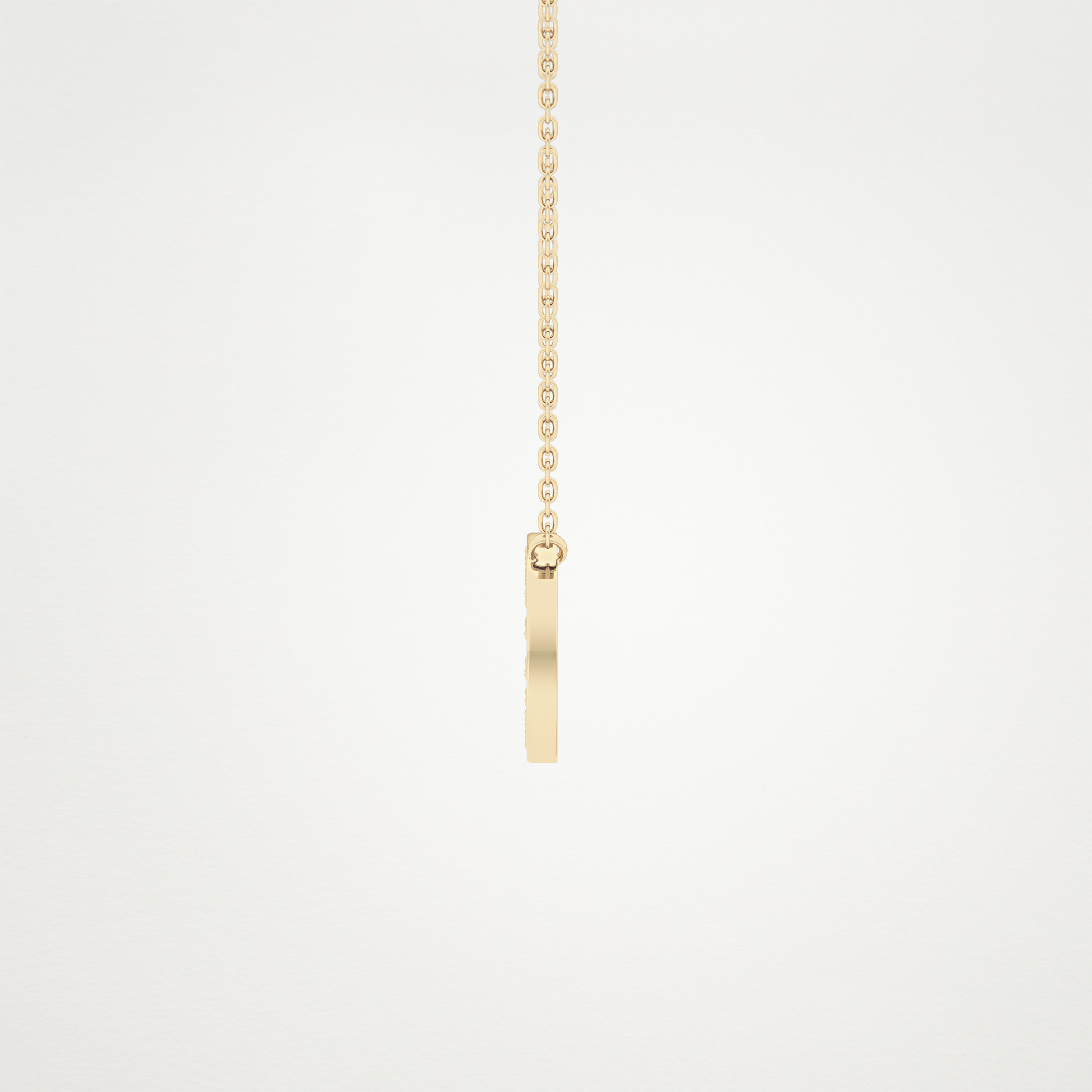 0.22 TCW Round Lab Grown Diamond O Initial Shaped Necklace