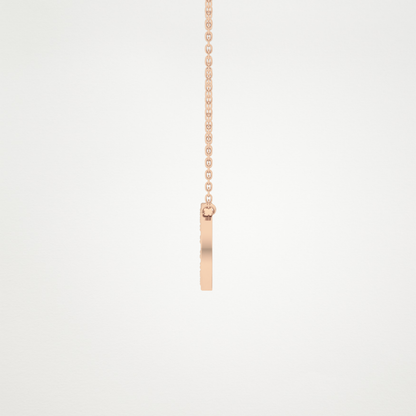 0.22 TCW Round Lab Grown Diamond O Initial Shaped Necklace