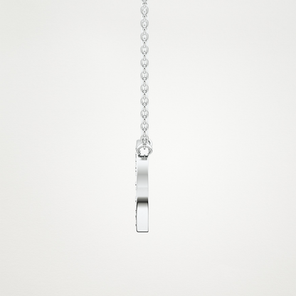 0.22 TCW Round Lab Grown Diamond O Initial Shaped Necklace