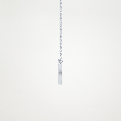 0.22 TCW Round Lab Grown Diamond O Initial Shaped Necklace