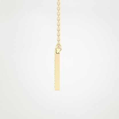 0.31 TCW Round Lab Grown Diamond N Initial Pendant Necklace