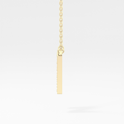 0.31 TCW Round Lab Grown Diamond N Initial Pendant Necklace