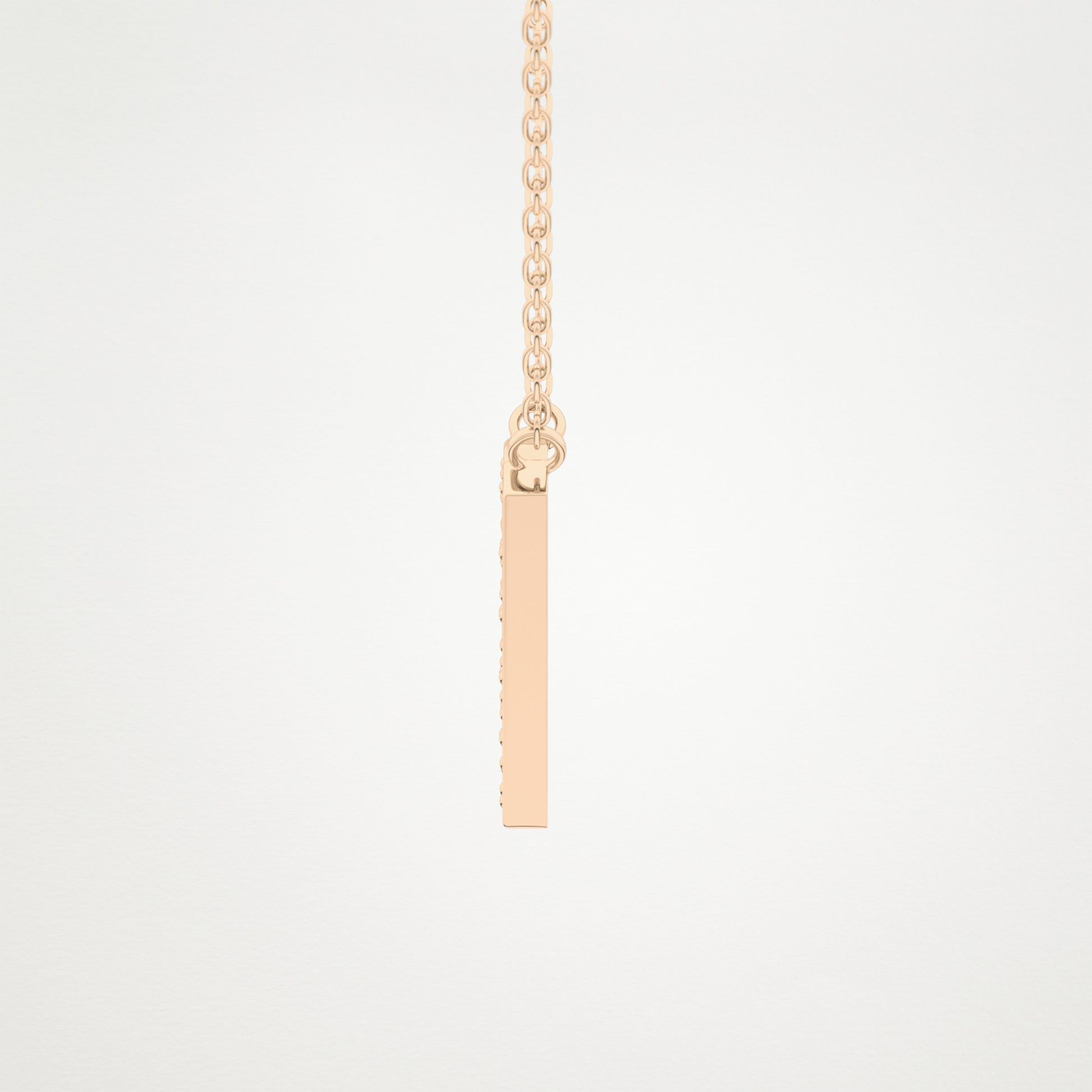 0.31 TCW Round Lab Grown Diamond N Initial Pendant Necklace