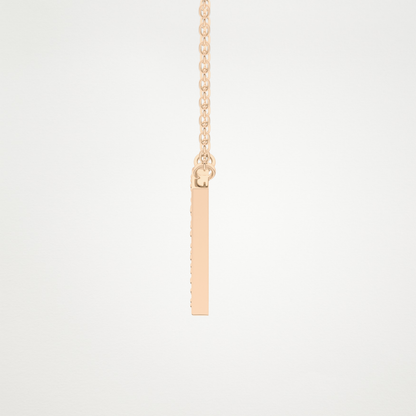 0.31 TCW Round Lab Grown Diamond N Initial Pendant Necklace