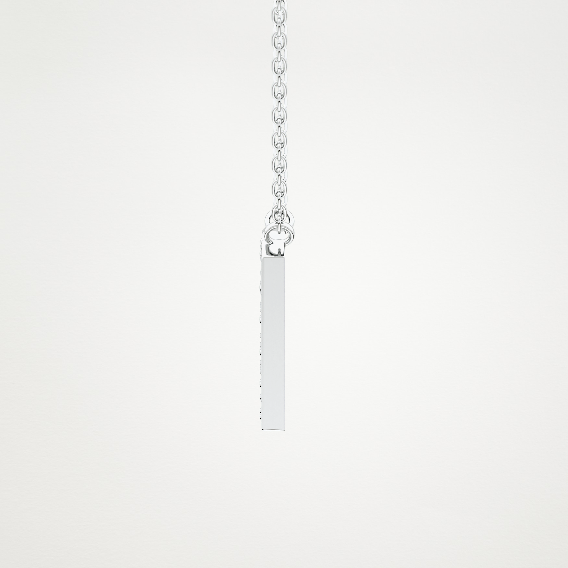 0.31 TCW Round Lab Grown Diamond N Initial Pendant Necklace