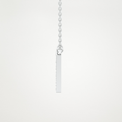 0.31 TCW Round Lab Grown Diamond N Initial Pendant Necklace
