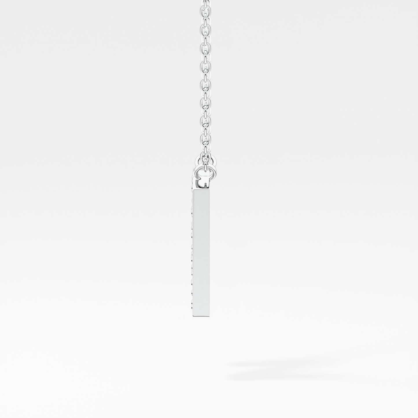 0.31 TCW Round Lab Grown Diamond N Initial Pendant Necklace
