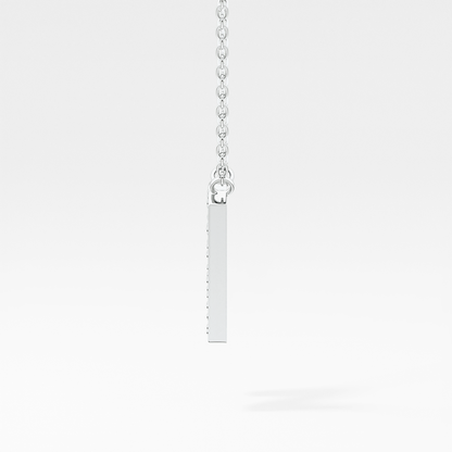 0.31 TCW Round Lab Grown Diamond N Initial Pendant Necklace