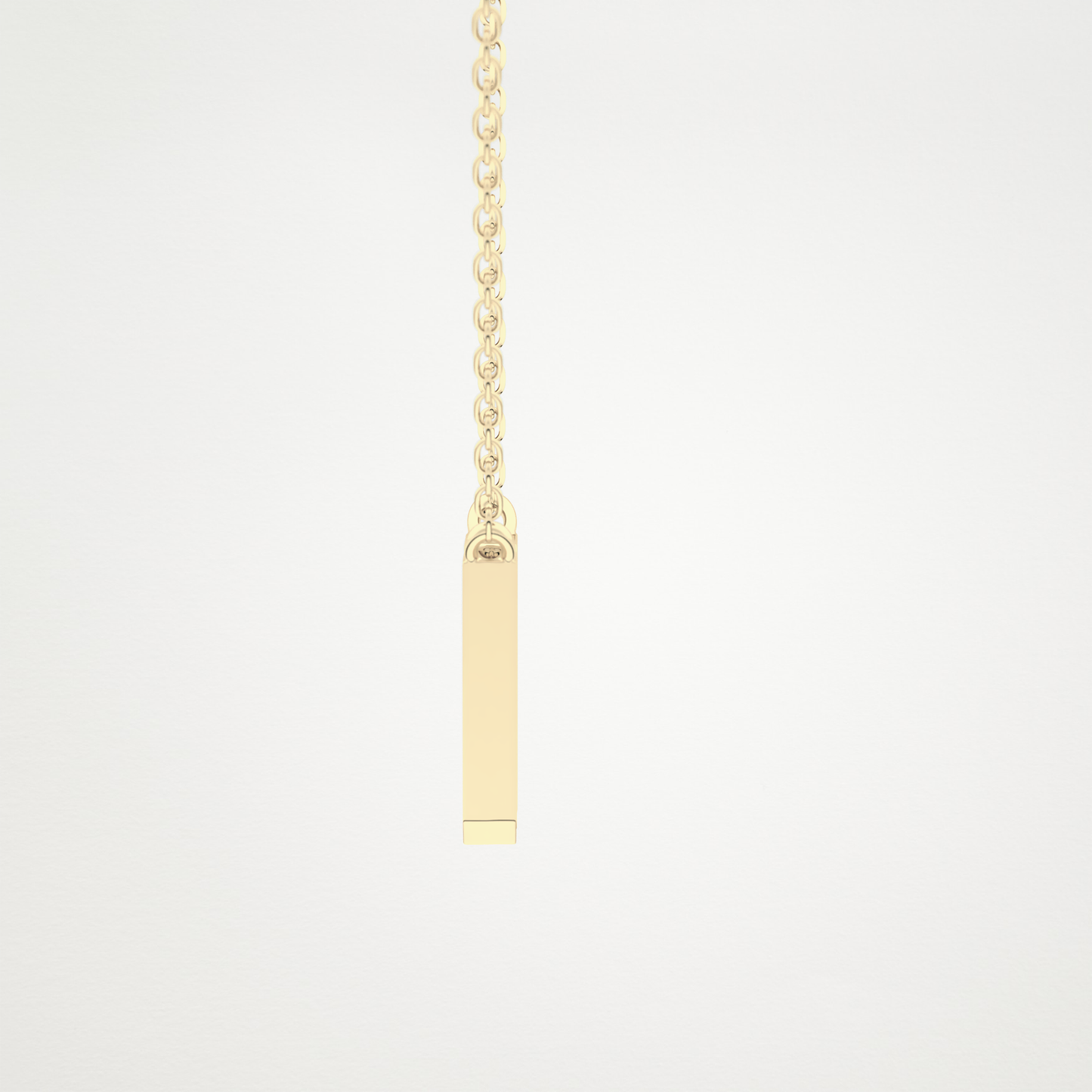 0.202 TCW Round Lab Grown Diamond M Initial Pendant Necklace