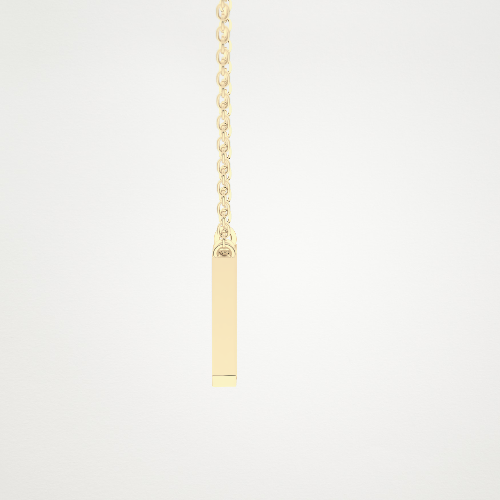 0.202 TCW Round Lab Grown Diamond M Initial Pendant Necklace