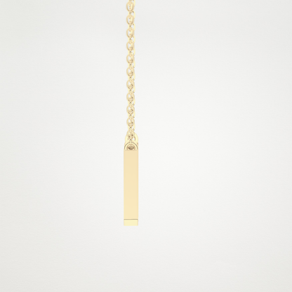 0.202 TCW Round Lab Grown Diamond M Initial Pendant Necklace