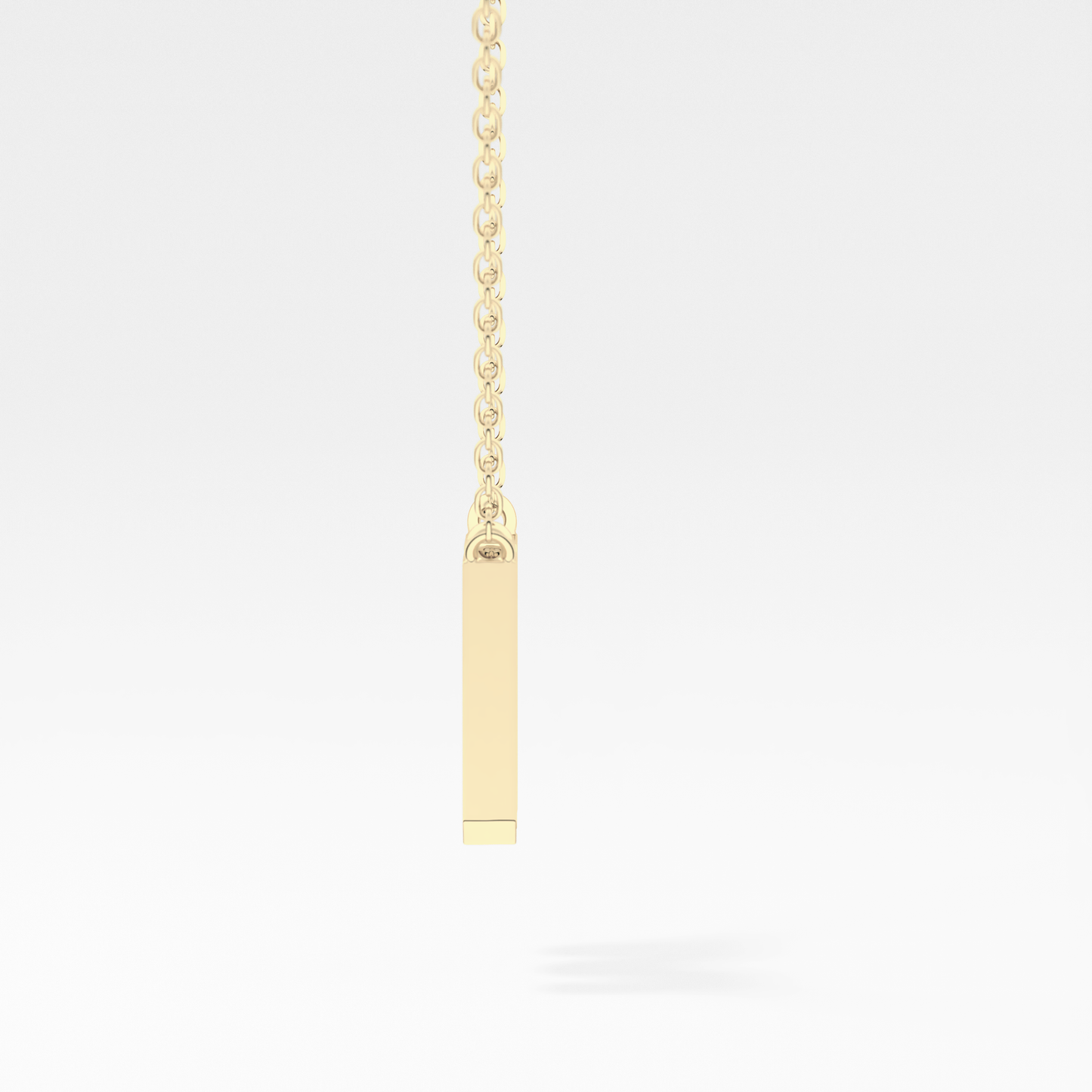 0.202 TCW Round Lab Grown Diamond M Initial Pendant Necklace