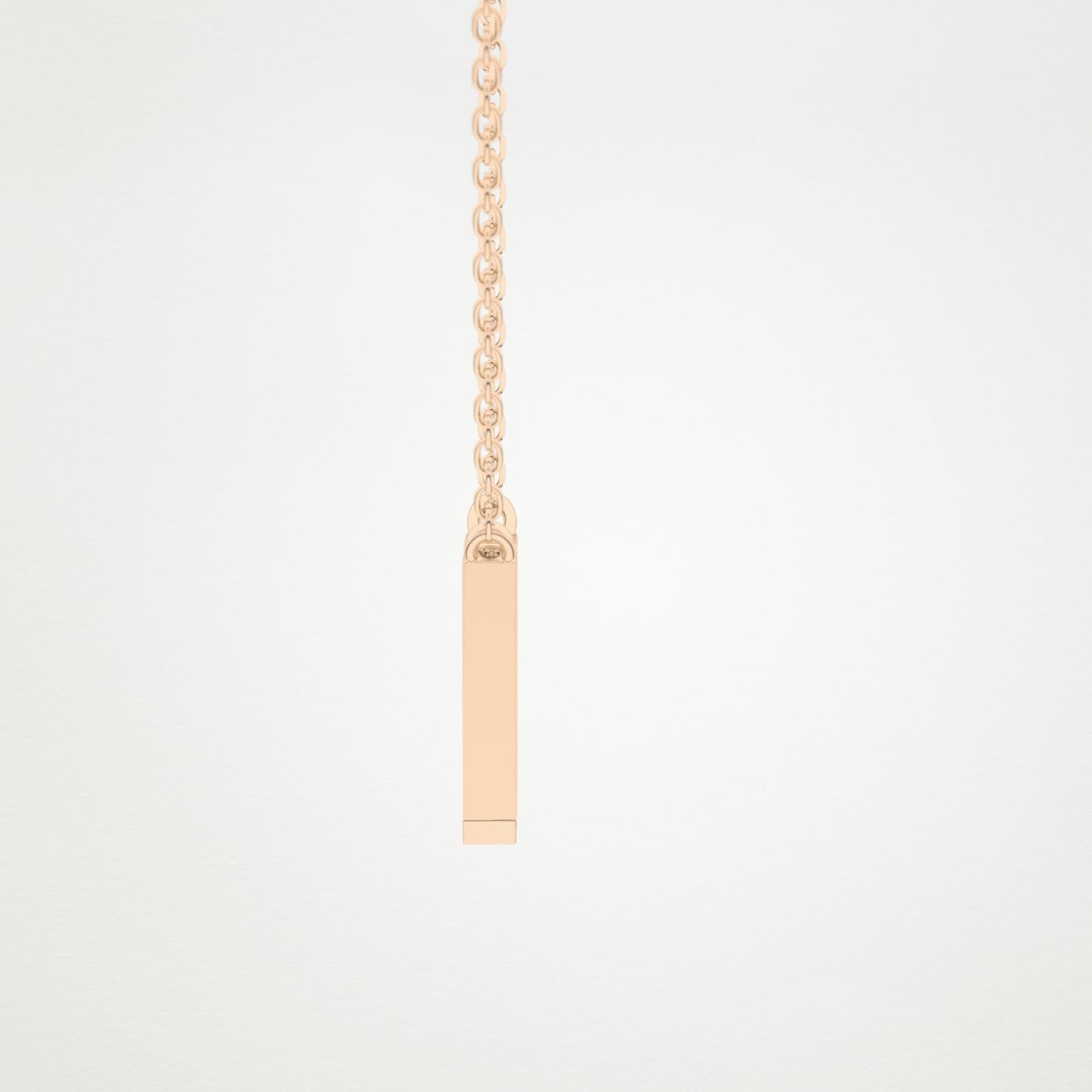 0.202 TCW Round Lab Grown Diamond M Initial Pendant Necklace