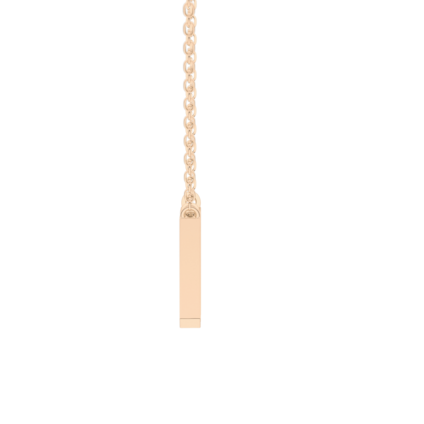 0.202 TCW Round Lab Grown Diamond M Initial Pendant Necklace
