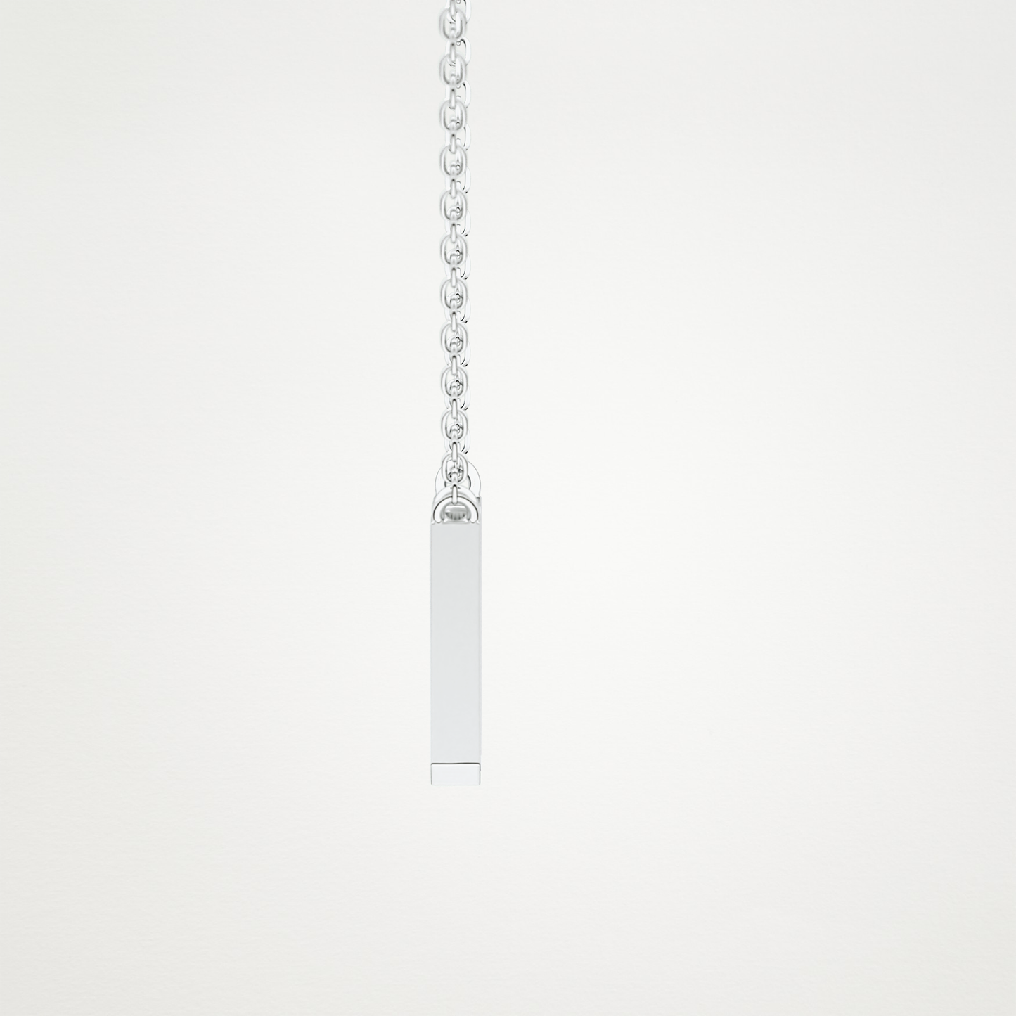 0.202 TCW Round Lab Grown Diamond M Initial Pendant Necklace