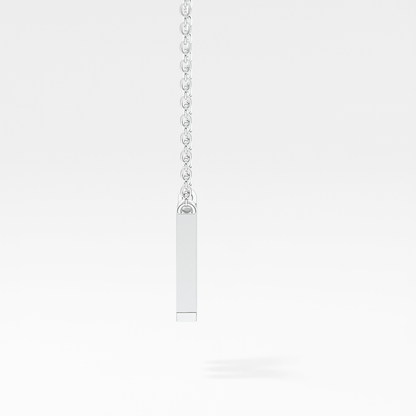 0.202 TCW Round Lab Grown Diamond M Initial Pendant Necklace