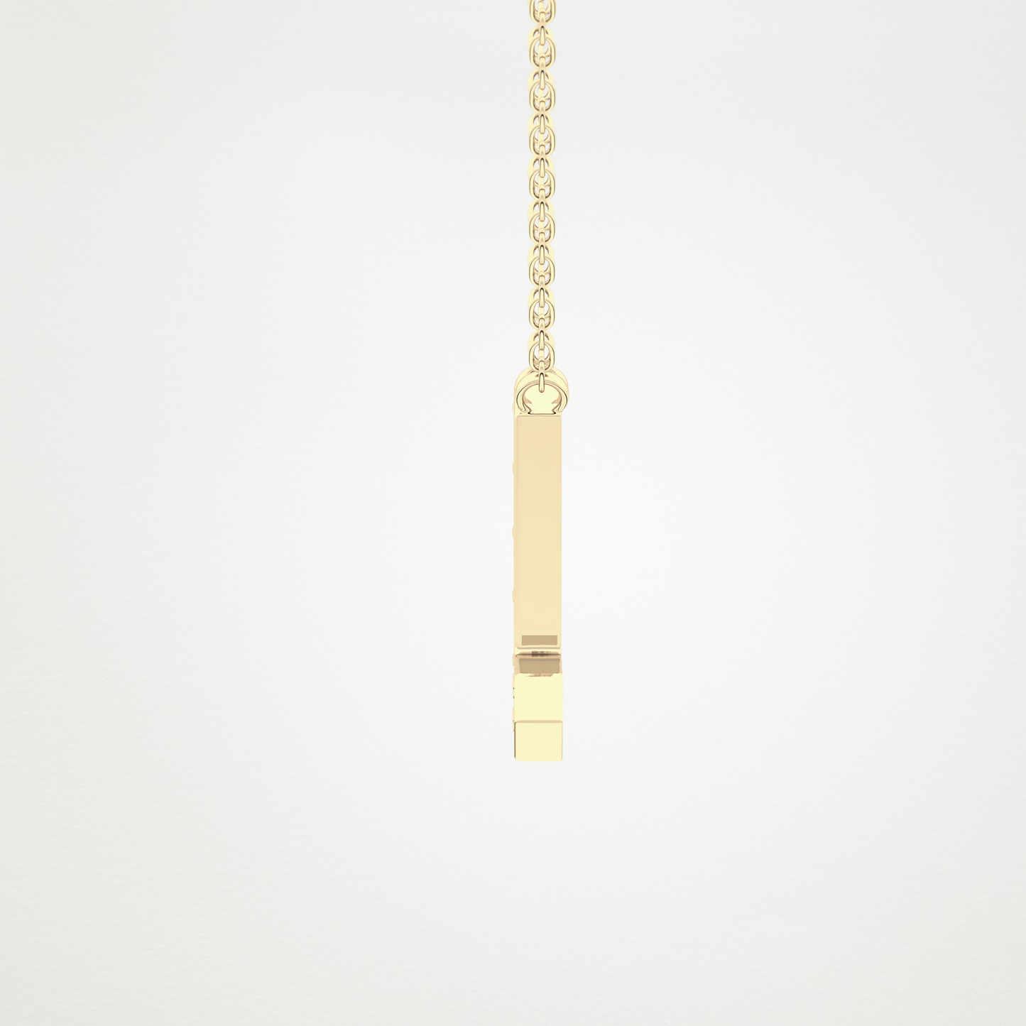 0.24 TCW Round Lab Grown Diamond L Initial Pendant Necklace