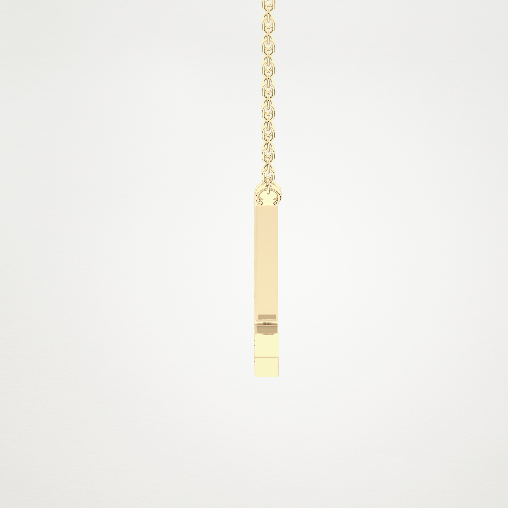 0.24 TCW Round Lab Grown Diamond L Initial Pendant Necklace