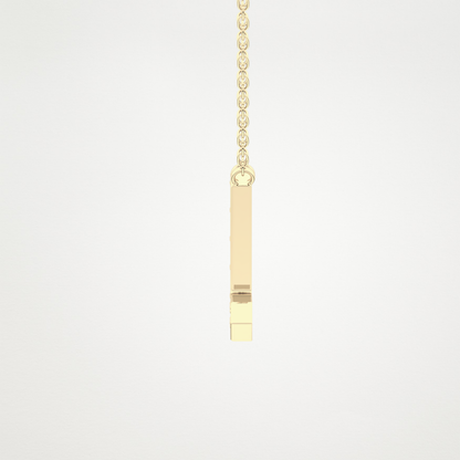 0.24 TCW Round Lab Grown Diamond L Initial Pendant Necklace