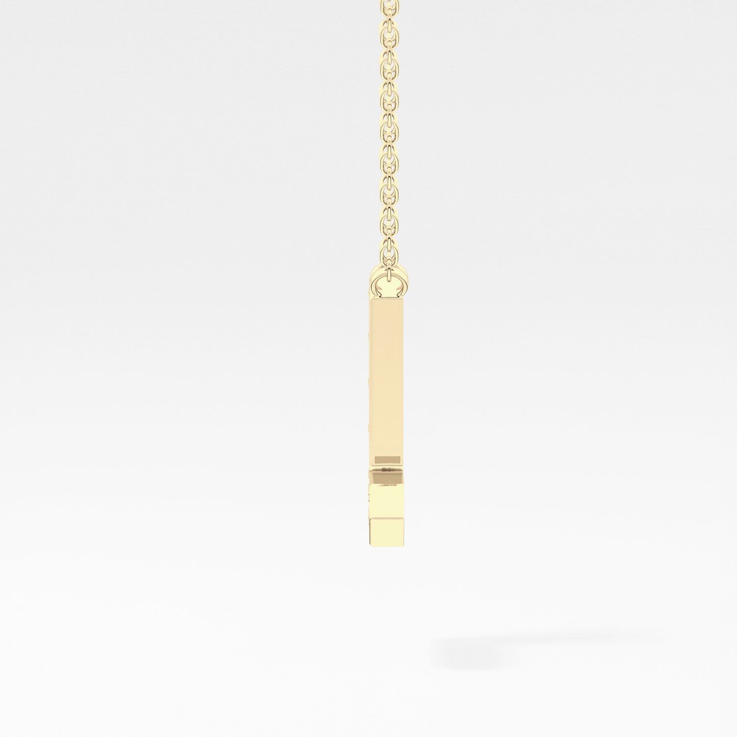 0.24 TCW Round Lab Grown Diamond L Initial Pendant Necklace