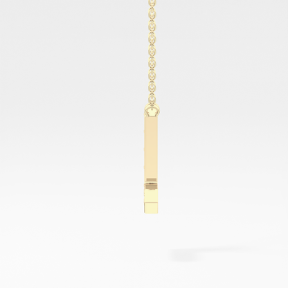 0.24 TCW Round Lab Grown Diamond L Initial Pendant Necklace