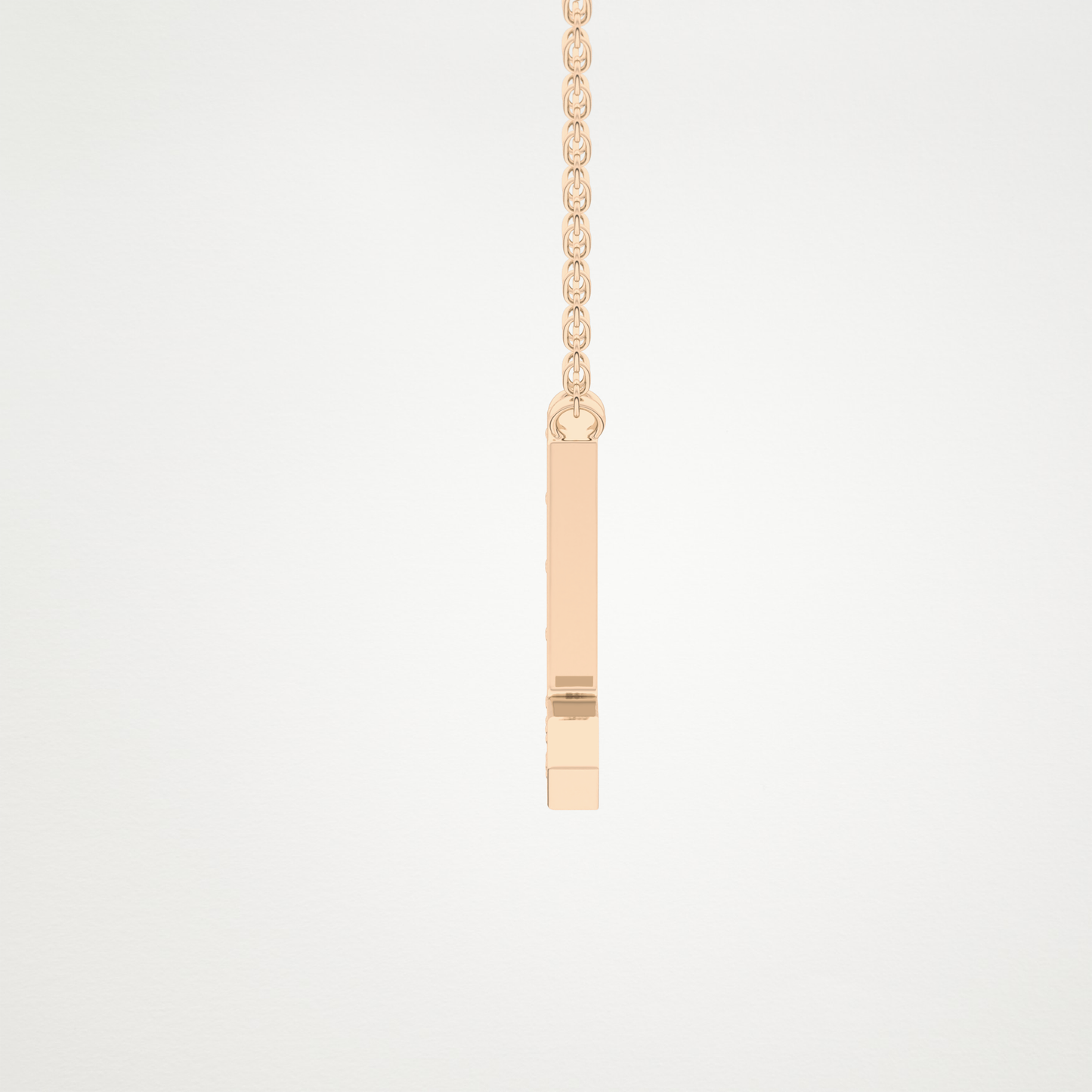 0.24 TCW Round Lab Grown Diamond L Initial Pendant Necklace