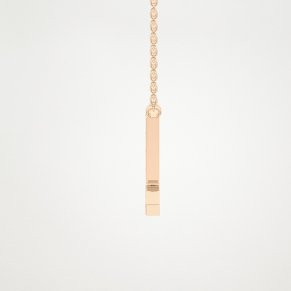 0.24 TCW Round Lab Grown Diamond L Initial Pendant Necklace