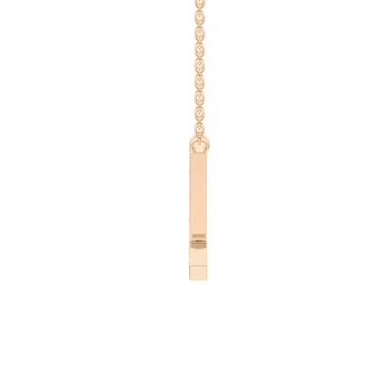 0.24 TCW Round Lab Grown Diamond L Initial Pendant Necklace