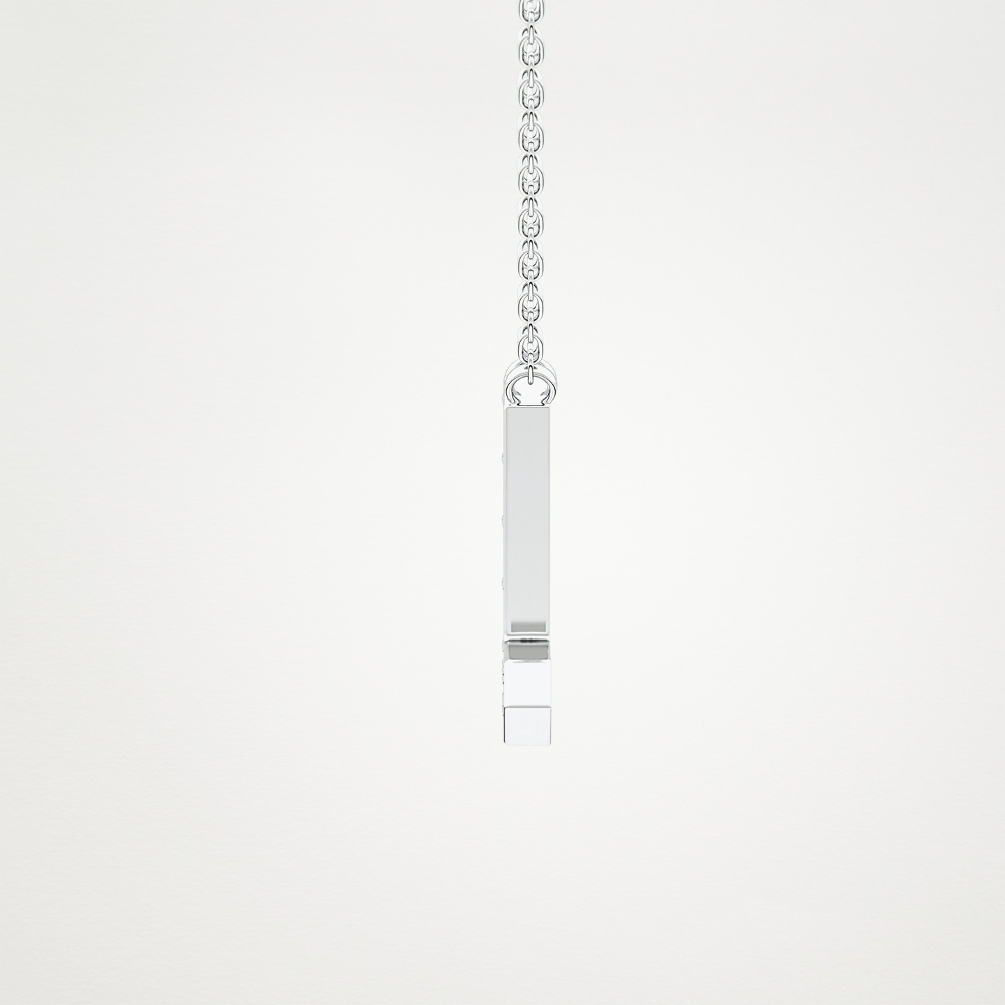 0.24 TCW Round Lab Grown Diamond L Initial Pendant Necklace