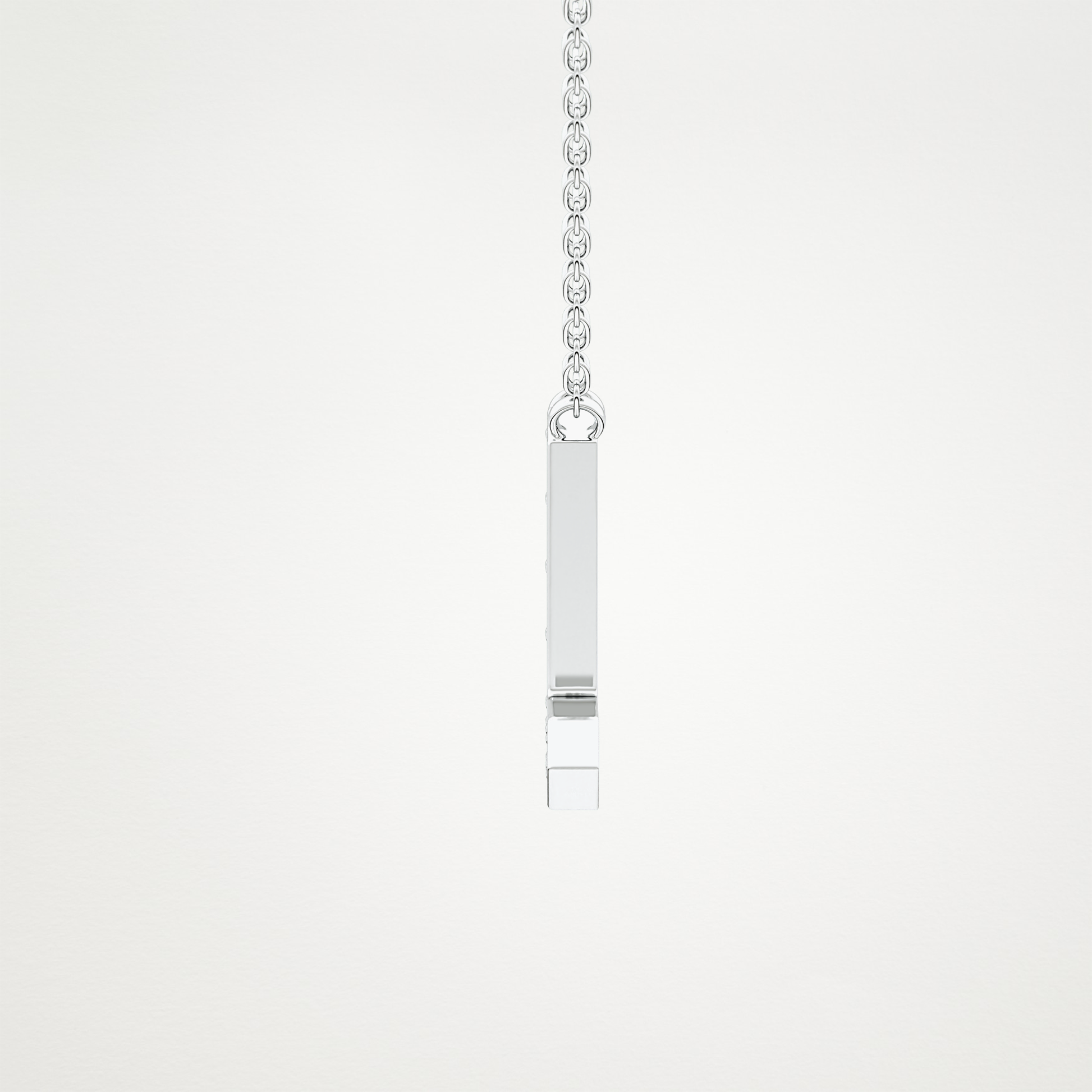 0.24 TCW Round Lab Grown Diamond L Initial Pendant Necklace